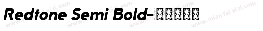 Redtone Semi Bold字体转换
